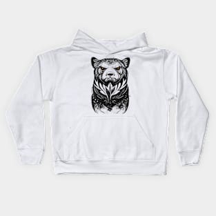 Bear Grizzly Wild Animal Nature Illustration Art Tattoo Kids Hoodie